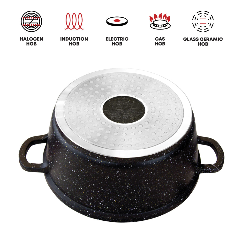 Nea Marbell Stockpot Set 5pc Nera Black