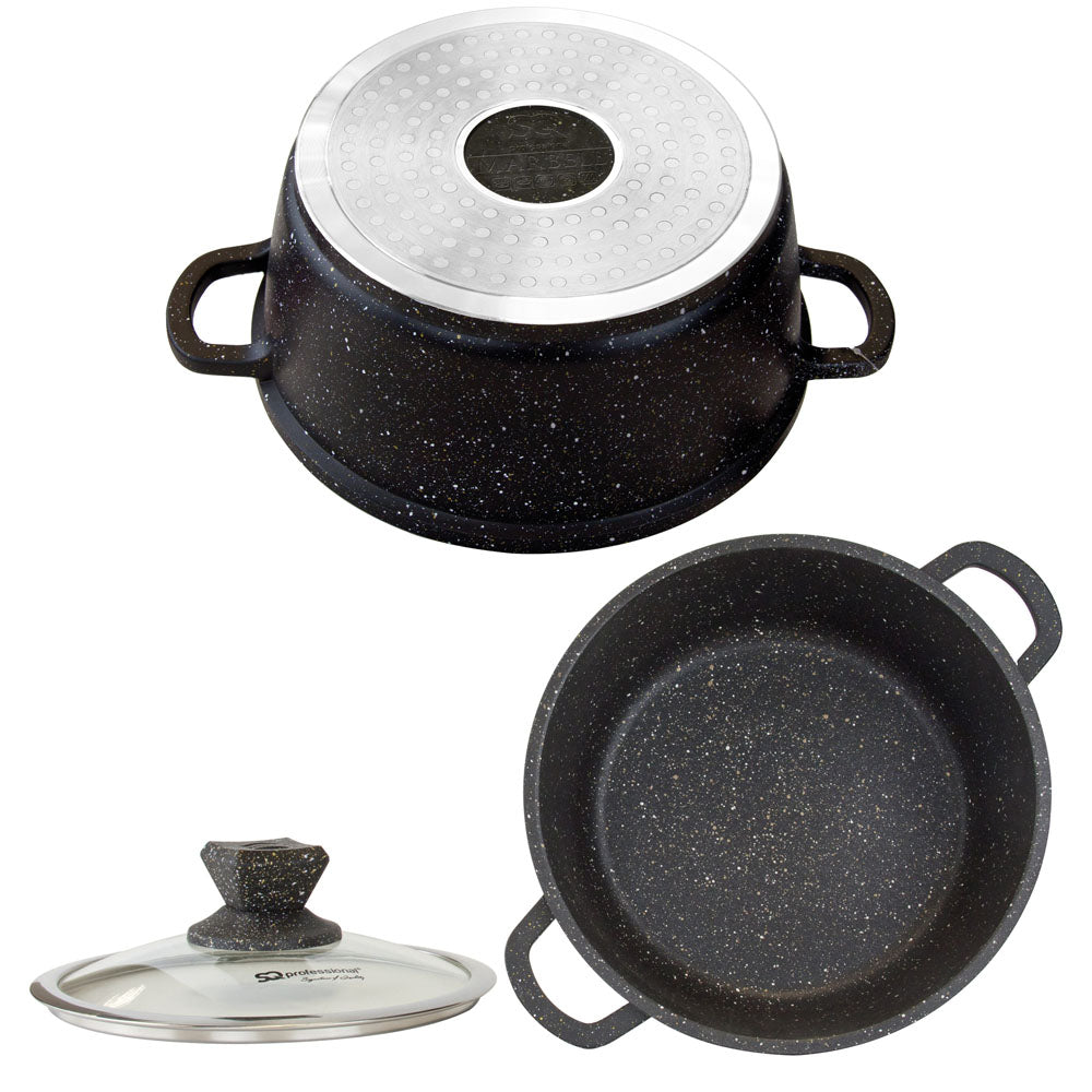 Nea Marbell Stockpot Set 5pc Nera Black