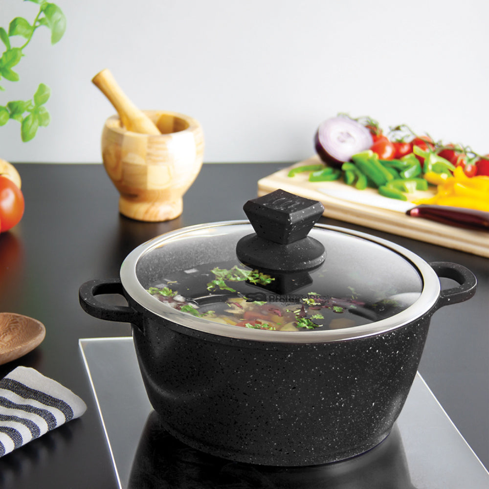 Nea Marbell Stockpot Set 5pc Nera Black