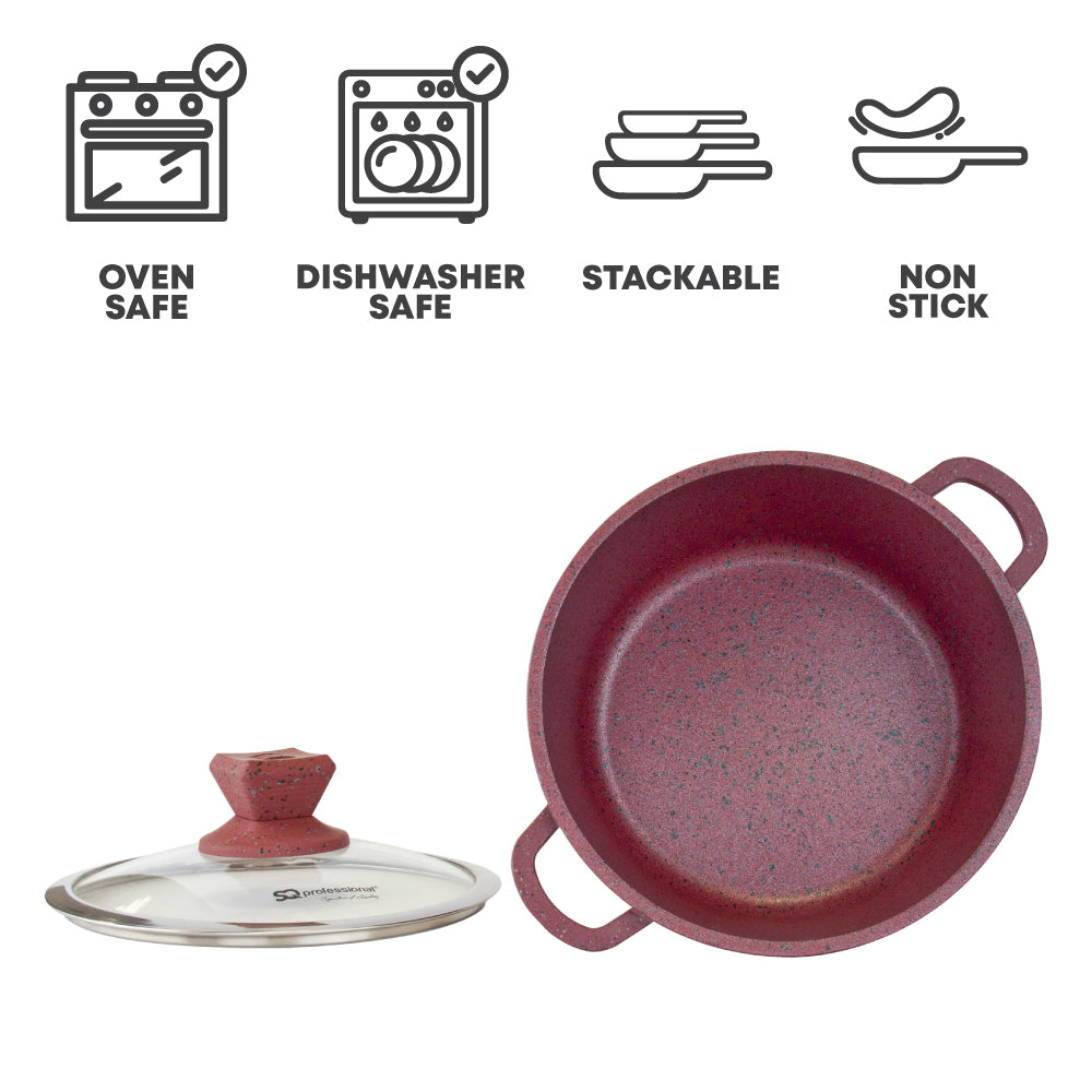 Nea Marbell Stockpot Set 5pc Rossa Red