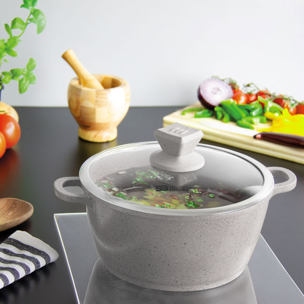 Nea Marbell Stockpot Set 5pc Grigio Grey