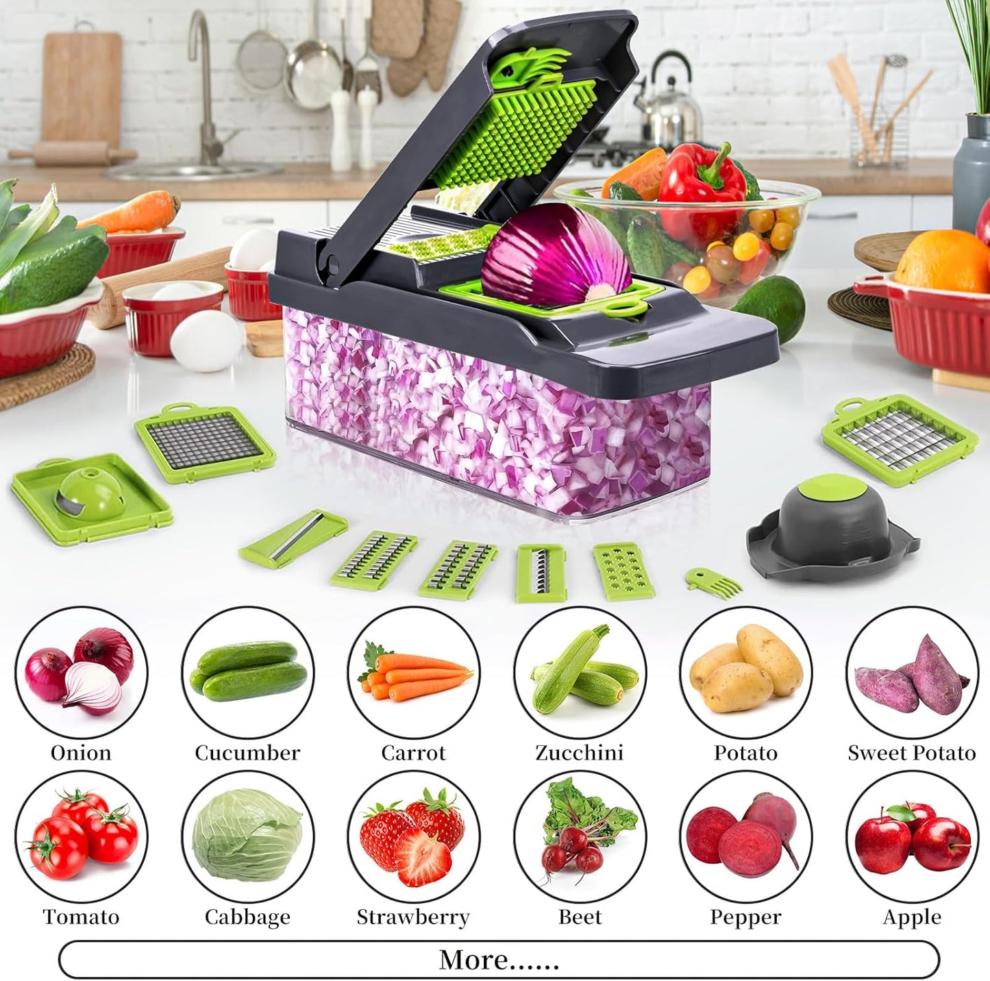 12 in 1 vegetable chopper and slicer