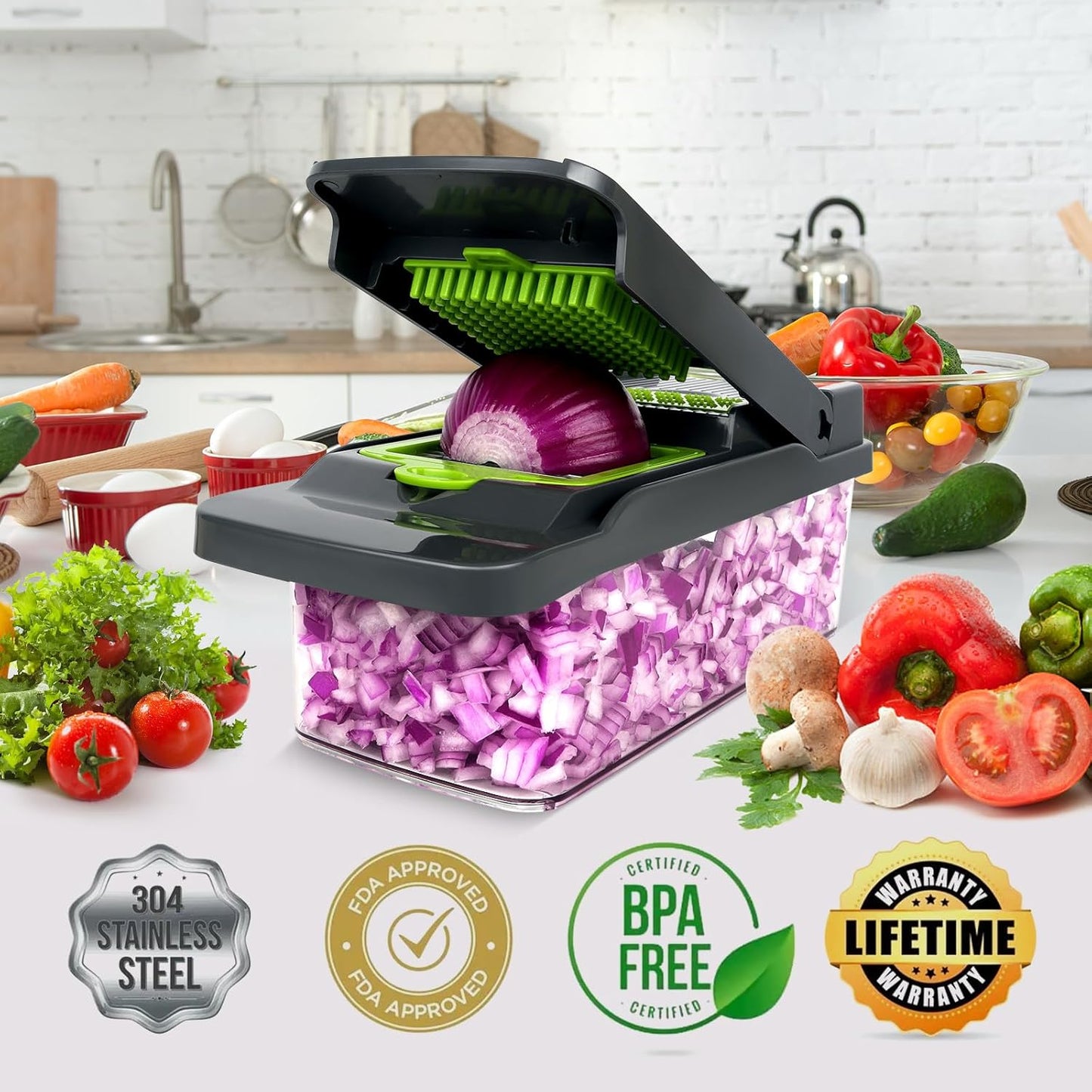 12 in 1 vegetable chopper and slicer