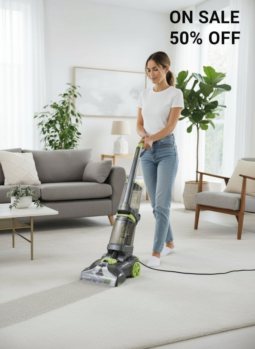 Daewoo Hurricane Cat 5 carpet washer in a living room setting