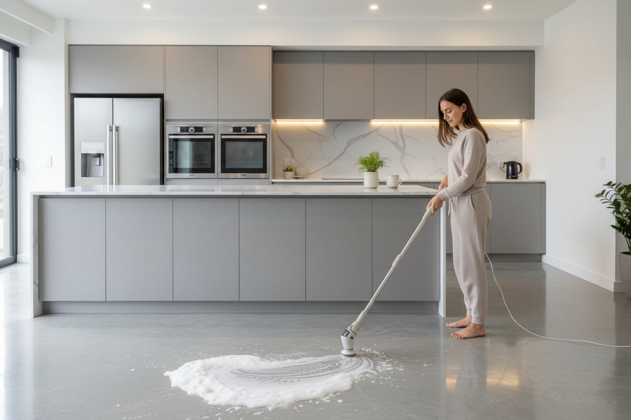 Cleaning tool on display with a box in the background